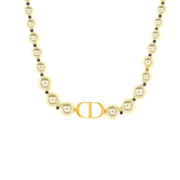 Christian Dior 30 Montaigne Choker Necklace Metal and Resin Pearls