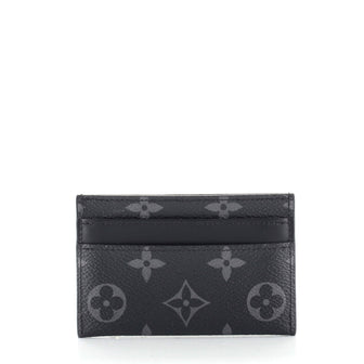Louis Vuitton Double Card Holder, Monogram Eclipse Canvas Leather, Card  Case Wallet : : Office Products