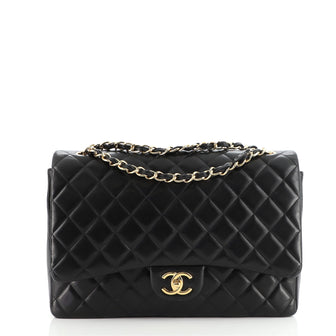 Chanel Classic Double Flap Bag Quilted Lambskin Maxi