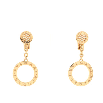 Bvlgari Bvlgari Bvlgari Circle Drop Earrings 18K Rose Gold with Diamonds