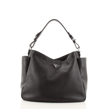 Prada Side Pocket Hobo Vitello Daino Medium