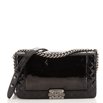 Chanel Reverso Boy Flap Bag Patent New Medium