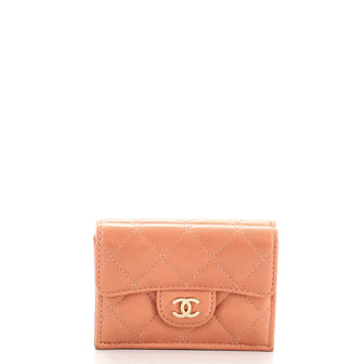 Chanel Classic Trifold Flap Wallet Quilted Lambskin Small
