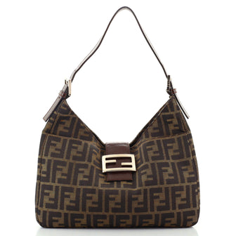 Fendi Vintage Shoulder Bag Zucca Canvas Medium