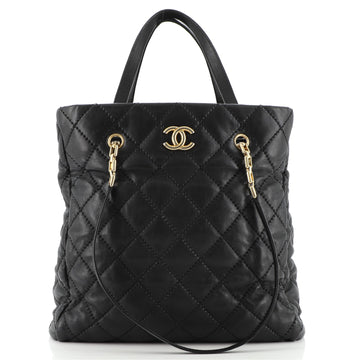 Chanel Retro Chain Tote Quilted Calfskin North South