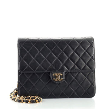 Chanel Vintage Clutch with Chain Quilted Leather Small