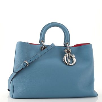 Christian Dior Diorissimo Tote Pebbled Leather Large