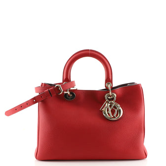 Christian Dior Diorissimo Tote Pebbled Leather Medium