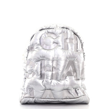 Chanel Doudoune Backpack Embossed Nylon Medium