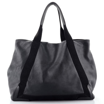 Balenciaga Navy Cabas Leather Medium