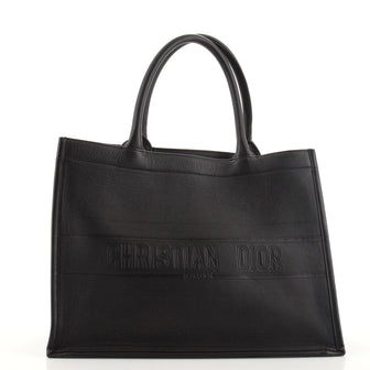 Christian Dior Book Tote Embossed Leather Small