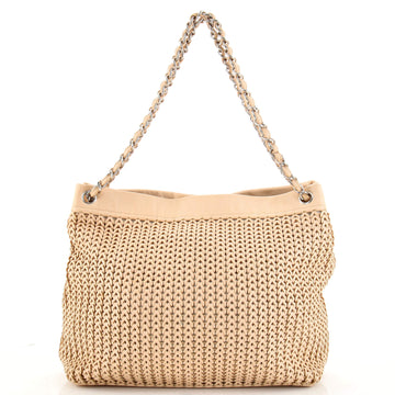Chanel CC Charm Tote Woven Caviar Large