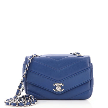 Chanel Data Center Envelope Flap Bag Chevron Caviar Mini