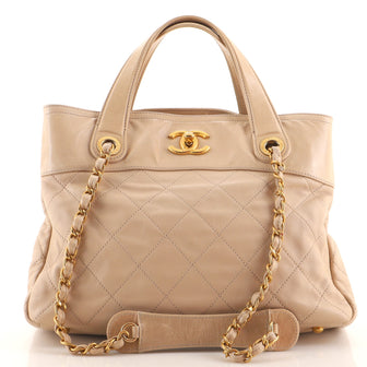 Chanel In The Mix Shopping Bag Quilted Calfskin Small