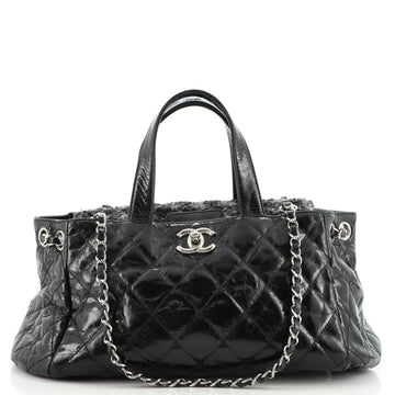 Chanel Portobello Tote Quilted Glazed Calfskin and Tweed East West