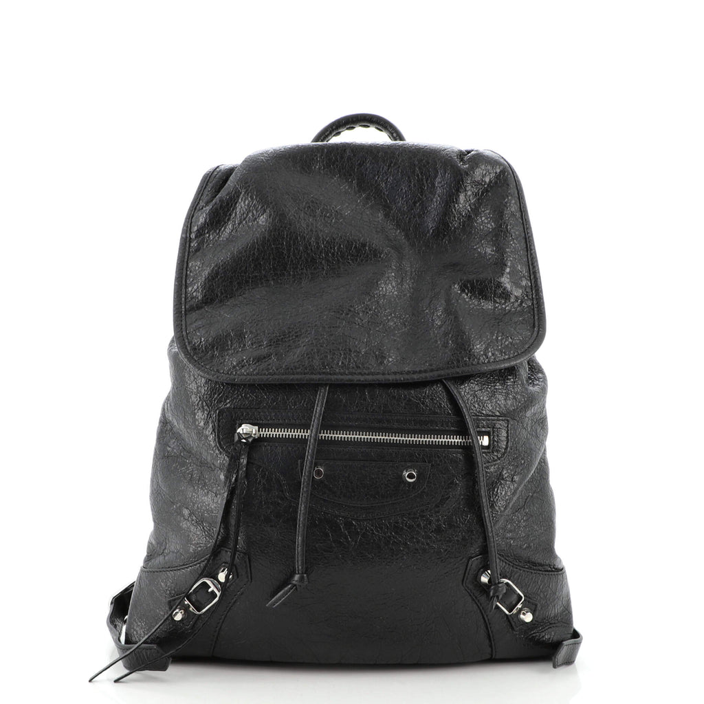 balenciaga classic traveller backpack Balenciaga Classic Traveler Backpack Leather Extra Small Black 126635281
