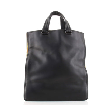 Bottega Veneta Checker Tote Leather with Intrecciato Nappa Tall