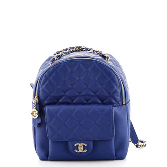 Chanel CC Day Backpack Quilted Caviar Large