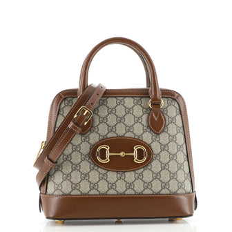 Gucci Horsebit 1955 Top Handle Bag GG Coated Canvas Small
