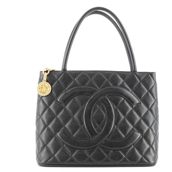 Chanel Medallion Tote Quilted Caviar