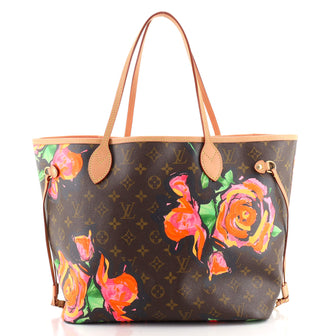 Louis Vuitton Neverfull Tote Limited Edition Monogram Roses MM