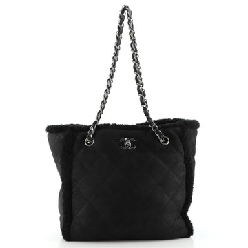 Chanel Coco Neige Shopping Tote Quilted Shearling Medium