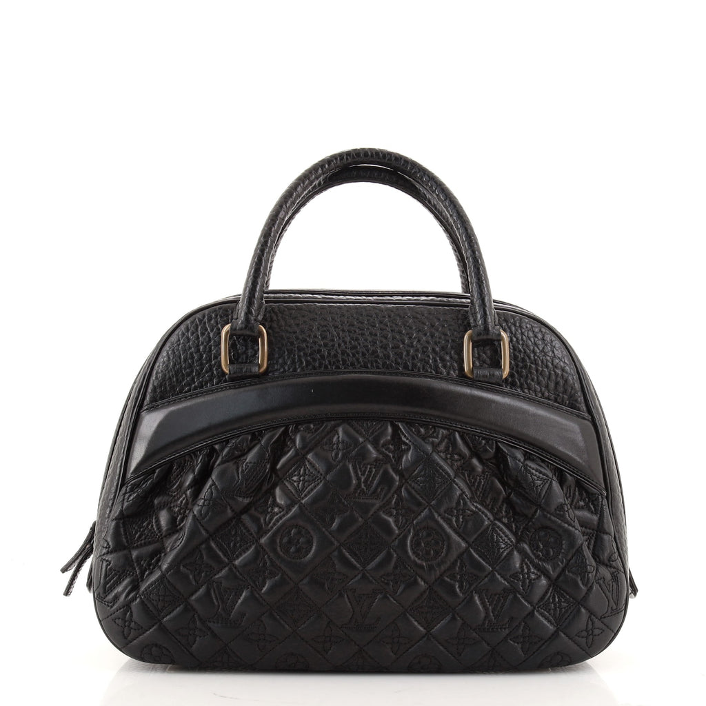 Louis Vuitton Mizi Vienna Handbag Monogram Quilted Lambskin Black 126635383