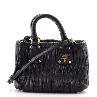 Prada Gaufre Convertible Tote Nappa Leather Mini