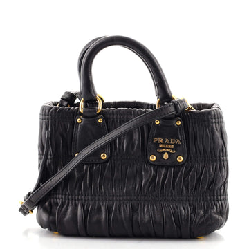 Prada Gaufre Convertible Tote Nappa Leather Mini