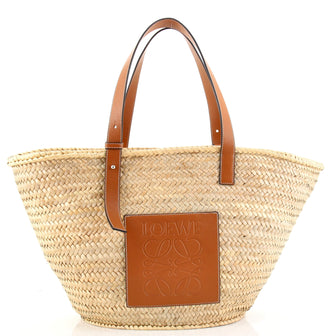 Loewe Basket Bag Leather and Straw Large