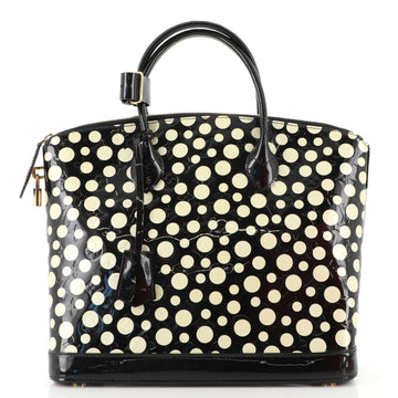 Louis Vuitton Lockit Handbag Kusama Infinity Dots Monogram Vernis MM