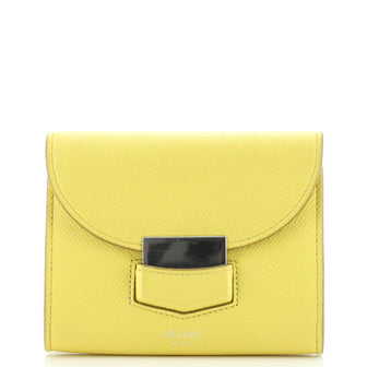 Celine Trotteur Flap Wallet Leather Small