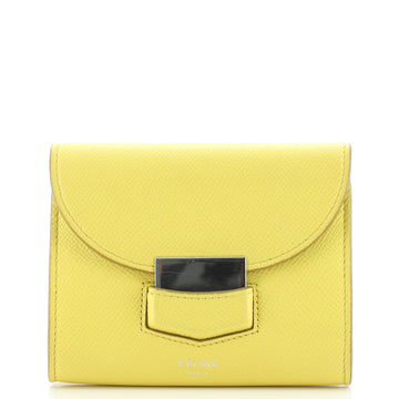 Celine Trotteur Flap Wallet Leather Small