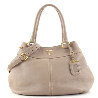 Prada Convertible Shopping Tote Vitello Daino Small