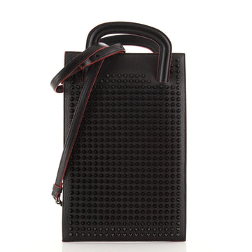 Christian Louboutin Trictrac Portfolio Bag Leather and Spiked Leather Small