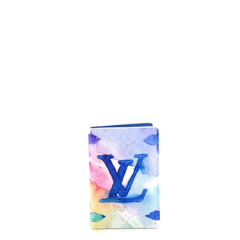 Louis Vuitton Pocket Organizer Limited Edition Monogram Watercolor Canvas