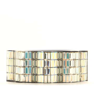 Chanel CC Baguette Bangle Bracelet Resin with Crystals Wide
