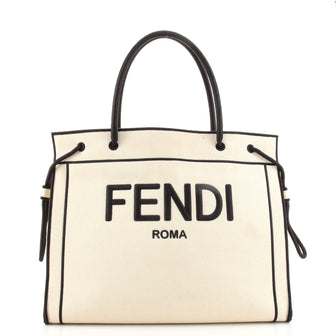 Fendi Roma Shopper Tote Canvas Large