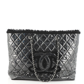 Chanel Funny Tweed Tote Quilted Vinyl Large