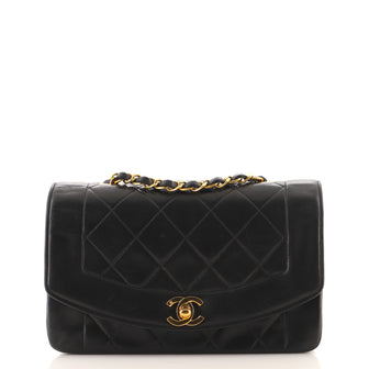 Chanel Vintage Diana Flap Bag Quilted Lambskin Small