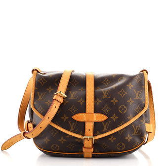 Louis Vuitton Saumur Handbag Monogram Canvas 30