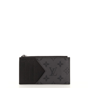 Louis Vuitton Coin Card Holder Reverse Monogram Eclipse Canvas