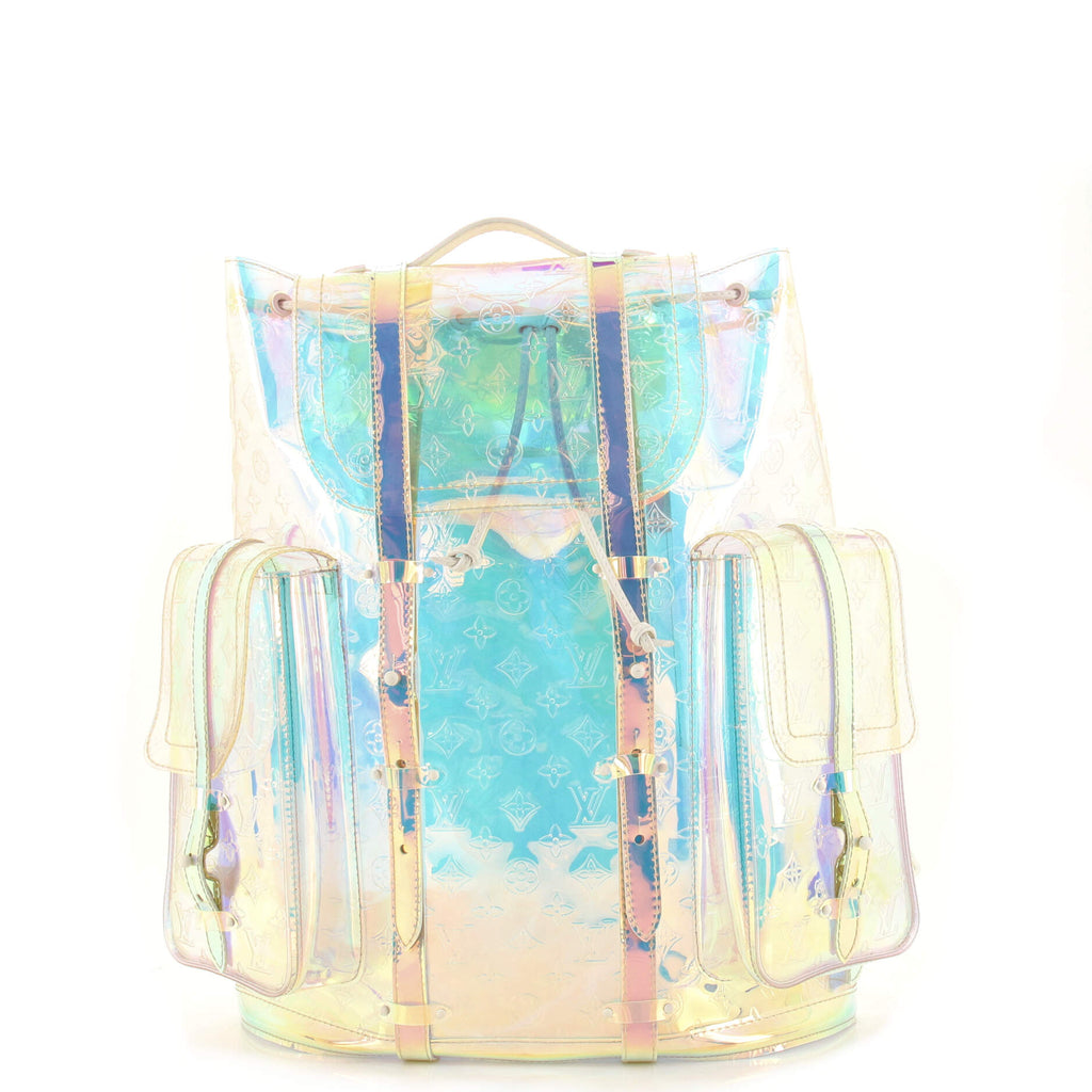 Louis Vuitton Christopher Backpack Limited Edition Monogram Prism PVC GM  Clear 12665697