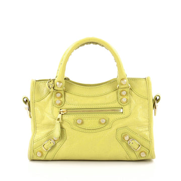 Balenciaga City Giant Studs Handbag Leather Mini