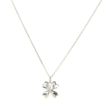 Gucci Charlotte Clover Pendant Necklace Sterling Silver