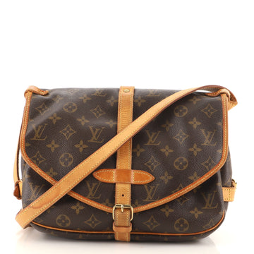Louis Vuitton Saumur Handbag Monogram Canvas 30