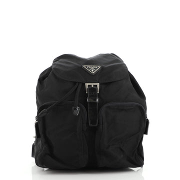 Prada Double Front Pocket Backpack Tessuto Small