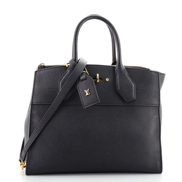 Louis Vuitton City Steamer Handbag Leather MM