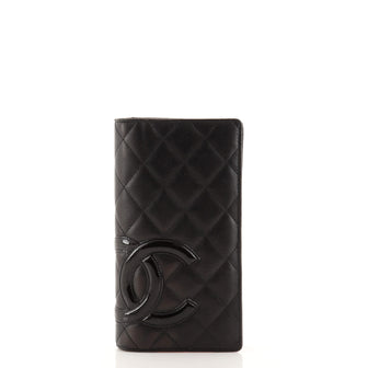 Chanel Cambon Bifold Wallet Quilted Lambskin Long