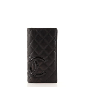 Chanel Cambon Bifold Wallet Quilted Lambskin Long